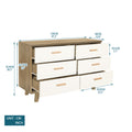 Drawer Dresser Cabinet Barcabinet, Buffet Sideboard Storage Cabinet, Buffet Server Console Tablestorge Cabinetsolid Solid Wood Handle Table Leg For Dining Roomliving Roomkitchenhallway Brown White 5 Or More Drawers White Oak Brown Primary Living Space