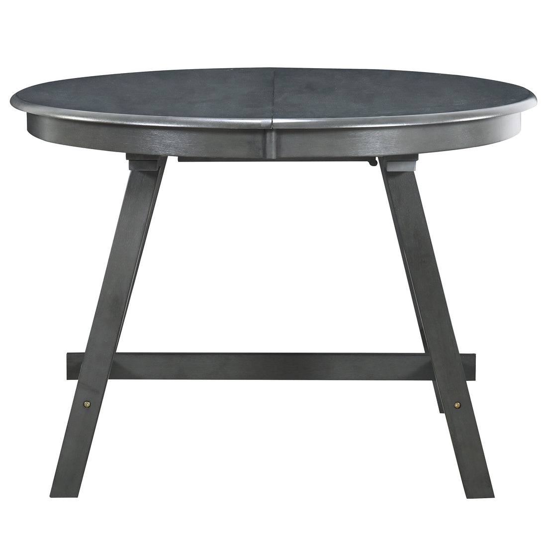 Wood Dining Table Round Extendable Dining Table For Dining Room Gray Gray Solid Wood
