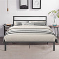 Queen Size Metal Bed Frame With Headboard Charcoal Grey Charcoal Grey Metal