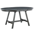 Wood Dining Table Round Extendable Dining Table For Dining Room Gray Gray Solid Wood
