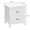 Versatile Solid Wood White Night Stand, Bedside Table, End Table, Desk With Drawers For Living Room, Bedroom White Solid Wood