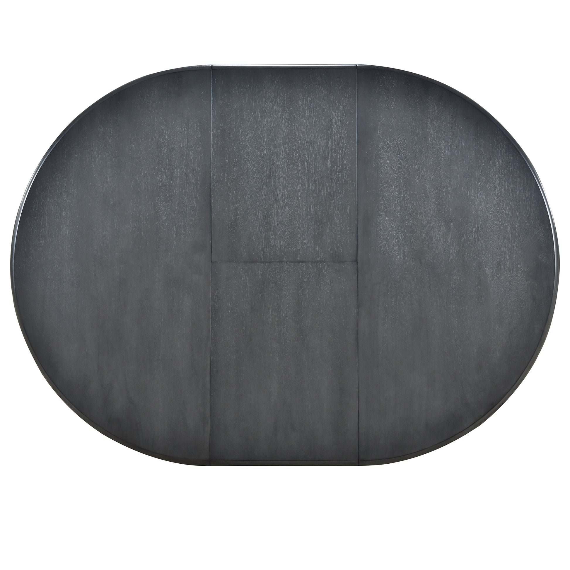 Wood Dining Table Round Extendable Dining Table For Dining Room Gray Gray Solid Wood