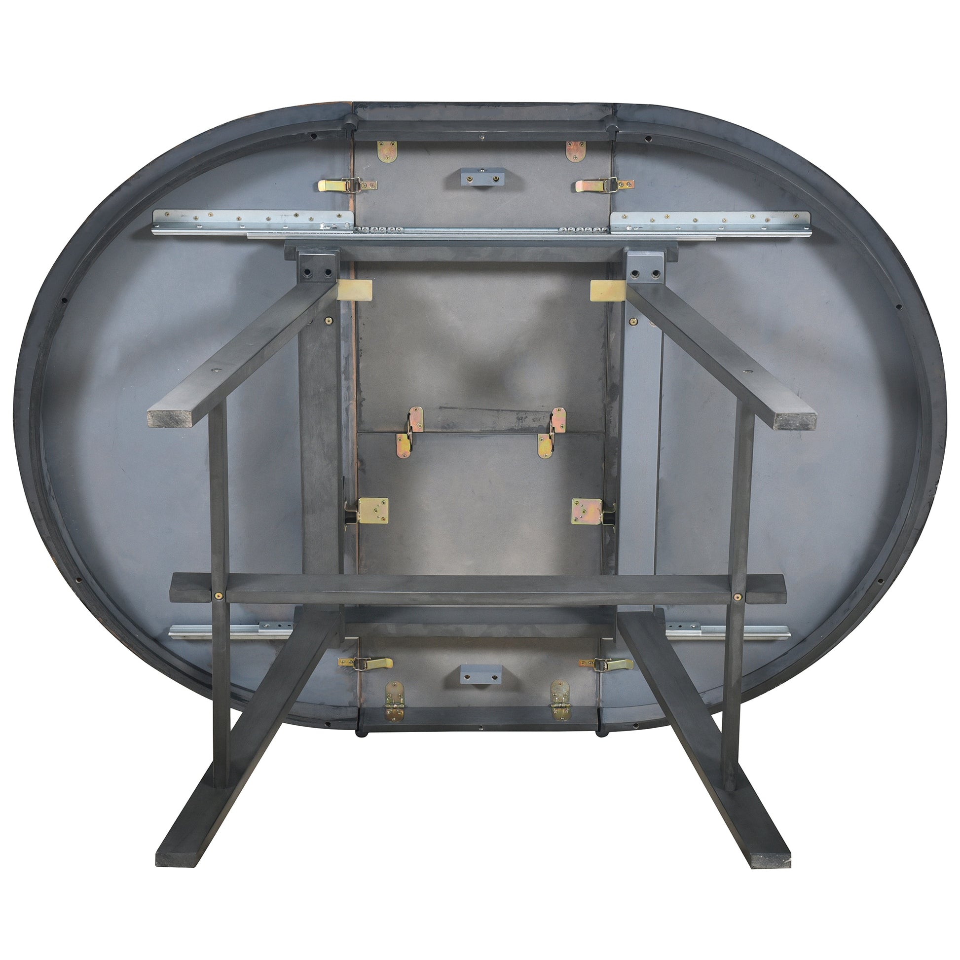 Wood Dining Table Round Extendable Dining Table For Dining Room Gray Gray Solid Wood