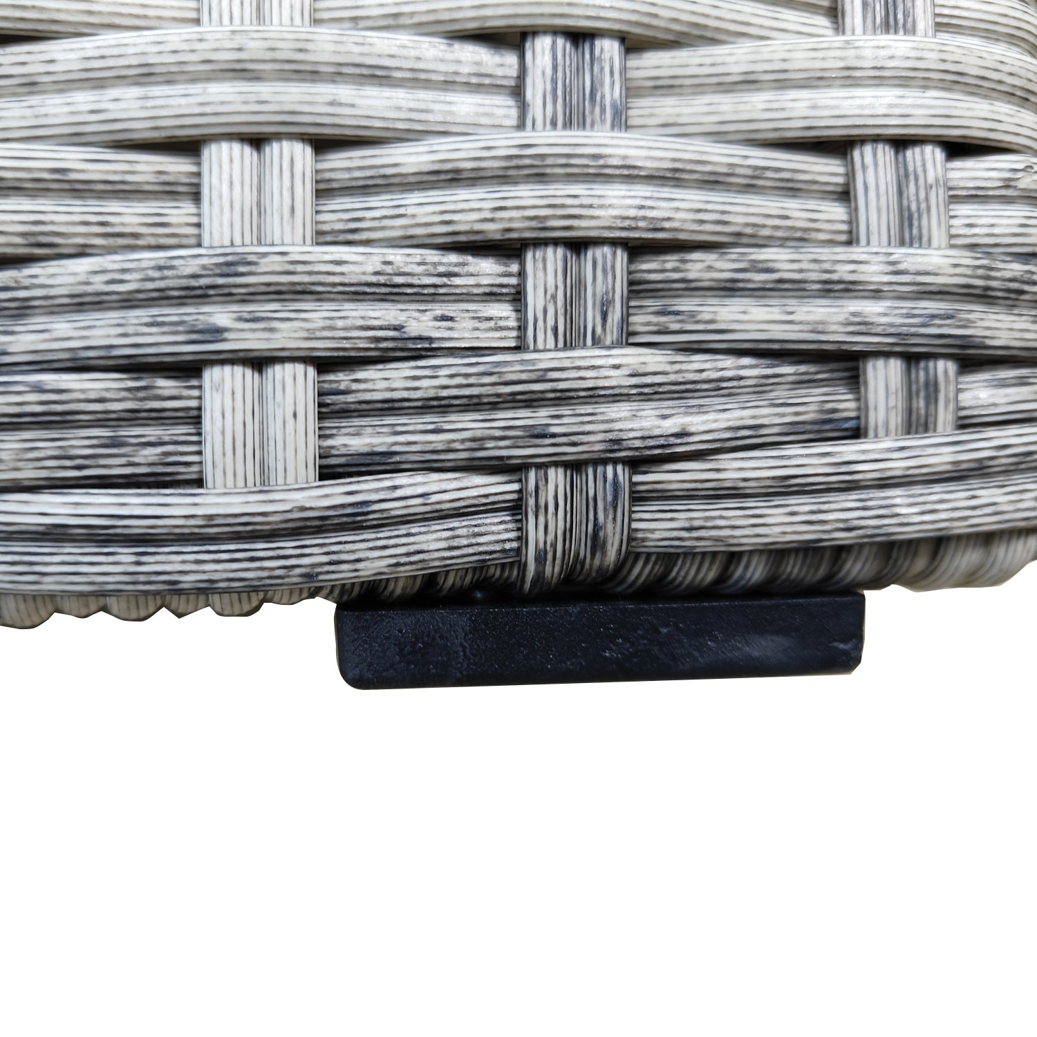 5 Pieces Pe Wicker Sectional Sofa Set With Gray Cushion Yes Sectional Gray Seats 4 Sectional Seating Groups Foam Steel