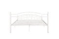 Queen Size Metal Bed Frame With Headboard And Footboard White White Metal