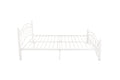 Queen Size Metal Bed Frame With Headboard And Footboard White White Metal