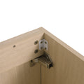 48 Inch Bathroom Vanity Freestanding Design With Black Resin Sink Plain Light Oak Bathroom American Traditional Plywood