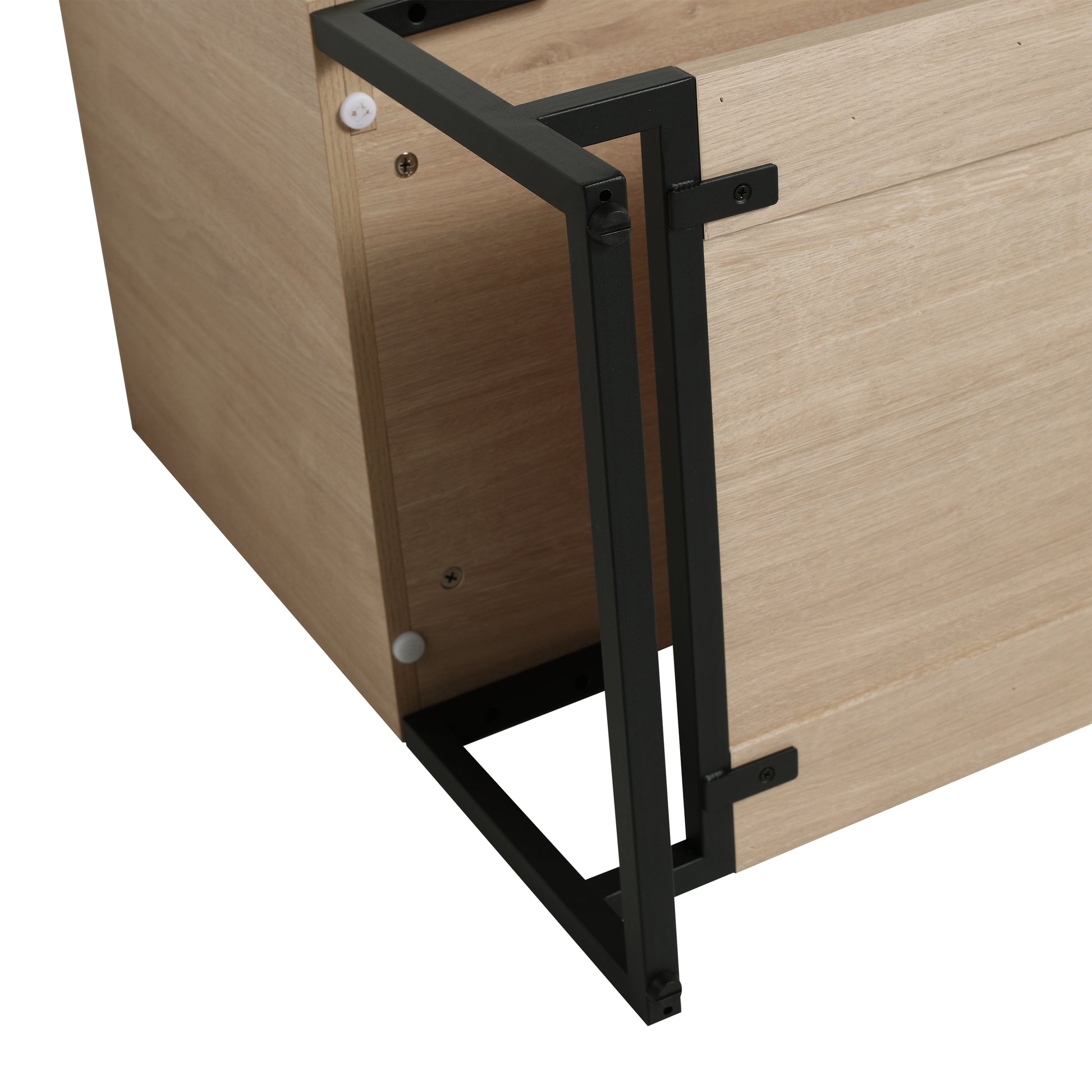 48 Inch Bathroom Vanity Freestanding Design With Resin Sink 2 Plain Light Oak 2 1 Bathroom Freestanding Plywood