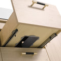 48 Inch Bathroom Vanity Freestanding Design With Black Resin Sink Plain Light Oak Bathroom American Traditional Plywood