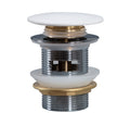 Solid Bathtub Drain Kit With Overflow 22S02P01 White Stainless Steel