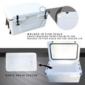 White Outdoor Camping Picnic Fishing Portable Cooler 65Qt Portable Insulated Cooler Box Antique White Abs Plastic