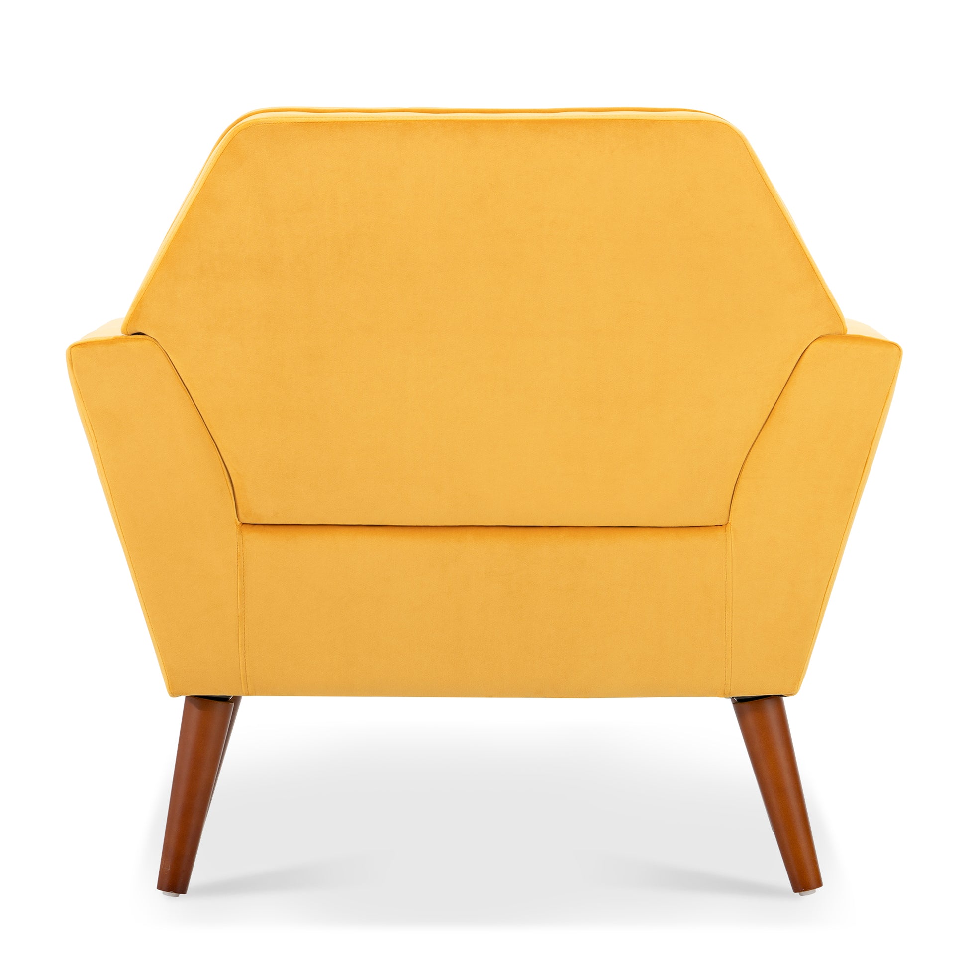 32" Wide Tufted Armchair Yellow Fabric Polyester