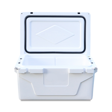 White Outdoor Camping Picnic Fishing Portable Cooler 65Qt Portable Insulated Cooler Box Antique White Abs Plastic