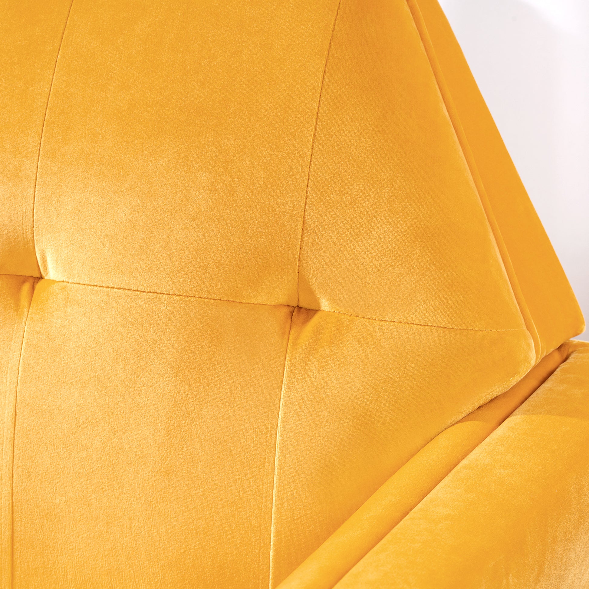 32" Wide Tufted Armchair Yellow Fabric Polyester