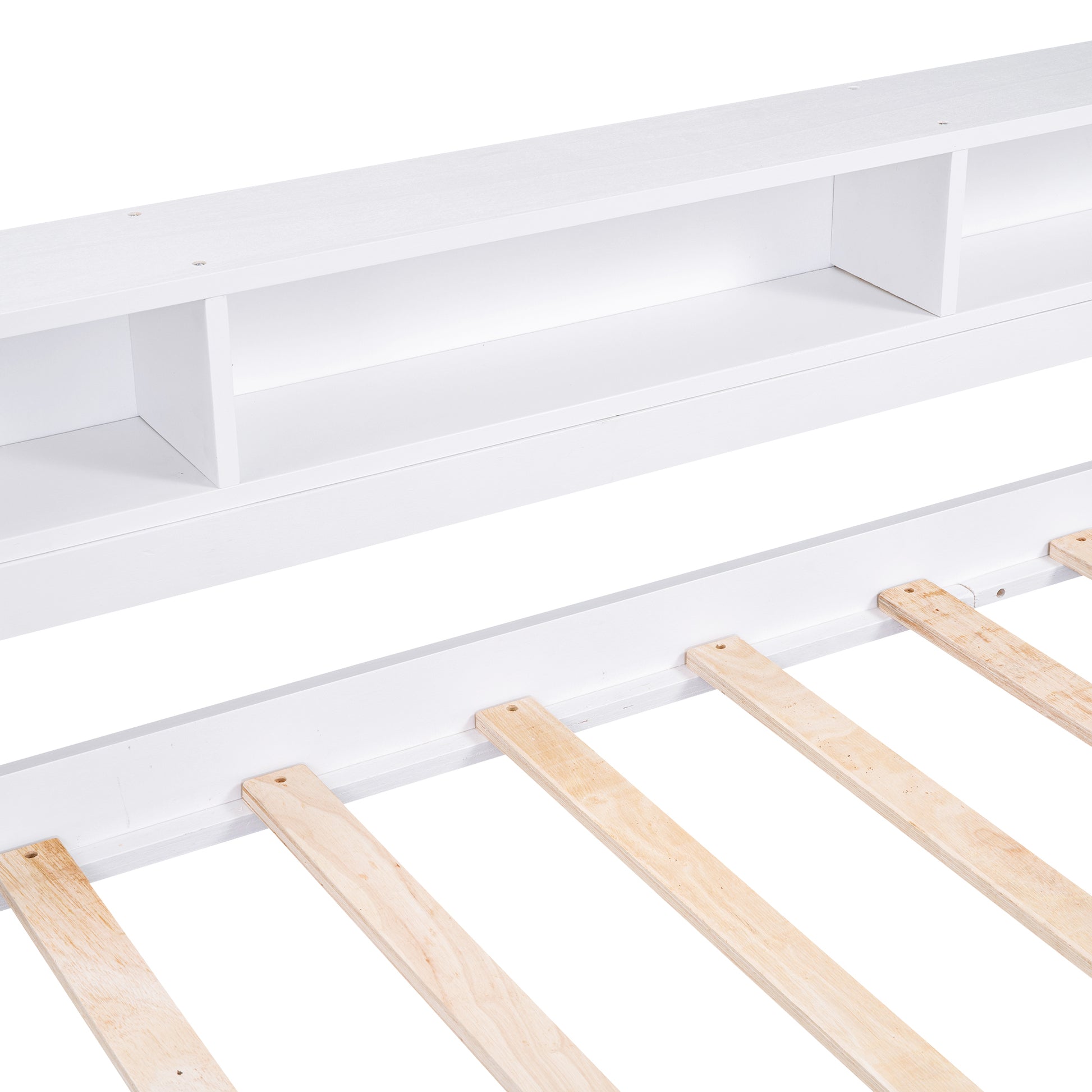 Twin Xl Wood Daybed With 2 Trundles, 3 Storage Cubbies, 1 Light And Usb Charging Design, White Gray Solid Wood