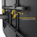 Full Motion, Crafted Steel, Extra Extension, Tv Mount Black 80 89 Inches Metal Metal