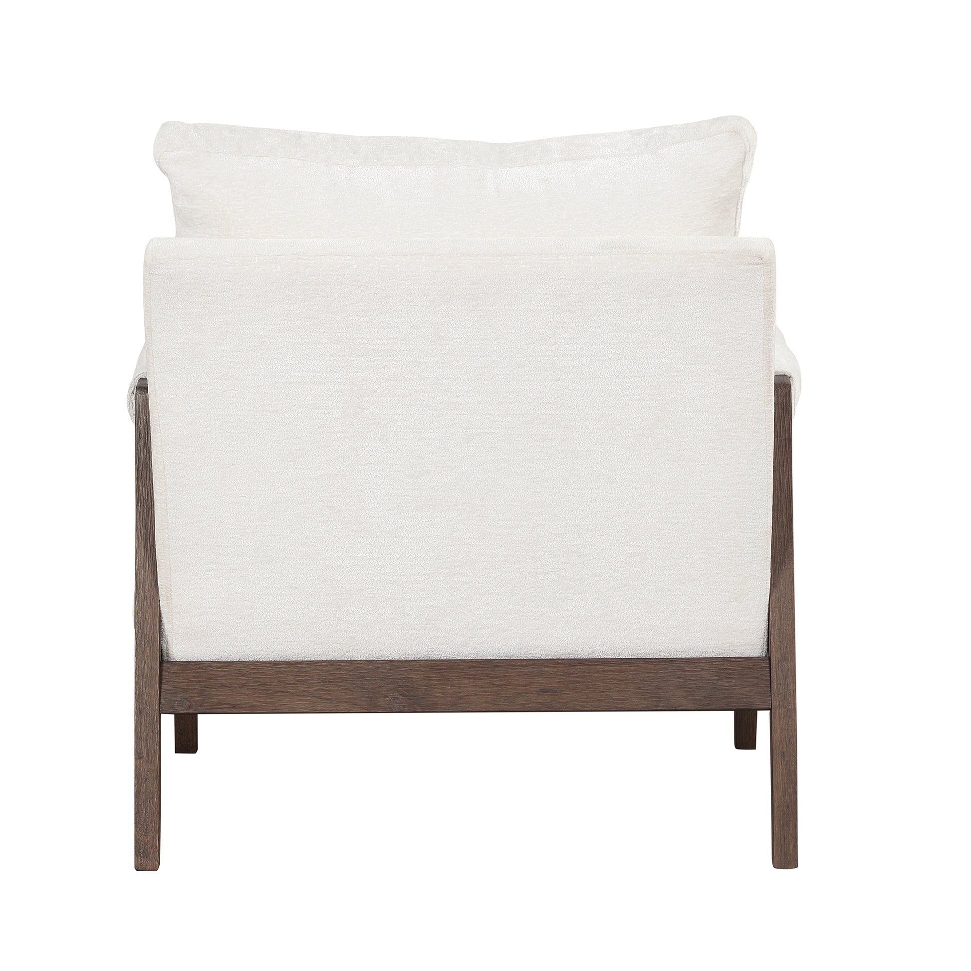 Mid Century Modern Velvet Accent Chair,Leisure Chair With Solid Wood And Thick Seat Cushion For Living Room,Bedroom,Studio,White White Foam Velvet