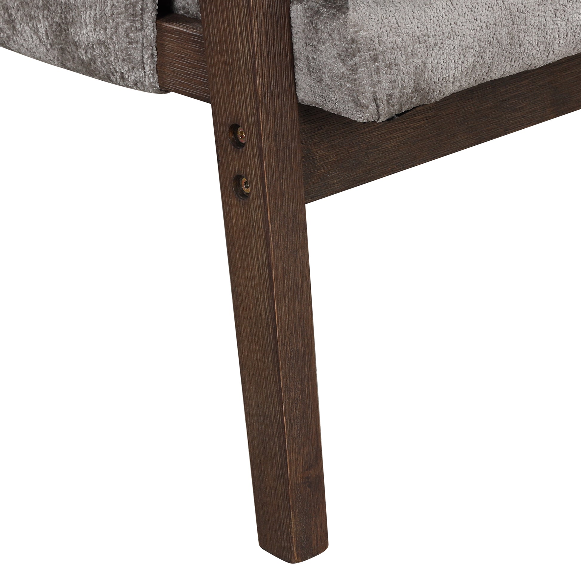 Mid Century Modern Velvet Accent Chair,Leisure Chair With Solid Wood And Thick Seat Cushion For Living Room,Bedroom,Studio,Grey Grey Foam Velvet