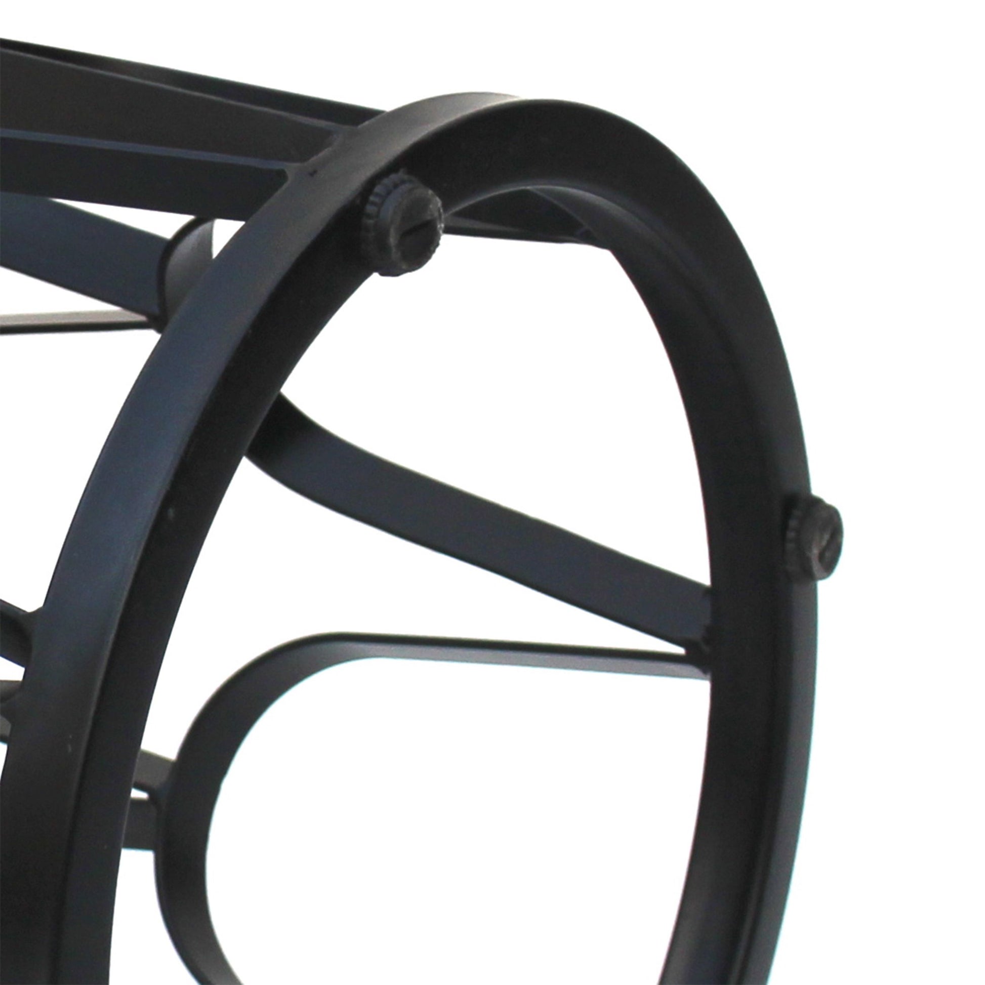 32 Inch Round Coffee Table, Mango Wood Top, Lattice Cut Out Metal Frame, Brown, Black Walnut Black Metal & Wood