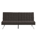 Wood Frame, Stainless Leg, Futon, Sofa Bed Espresso Espresso Fabric