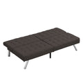 Wood Frame, Stainless Leg, Futon, Sofa Bed Espresso Espresso Fabric