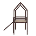 Twin Loft Bed With Slide, House Bed With Slide,Espresso Old Sku :Wf286245Aap Twin Espresso Solid Wood
