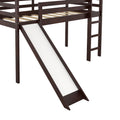 Twin Loft Bed With Slide, House Bed With Slide,Espresso Old Sku :Wf286245Aap Twin Espresso Solid Wood