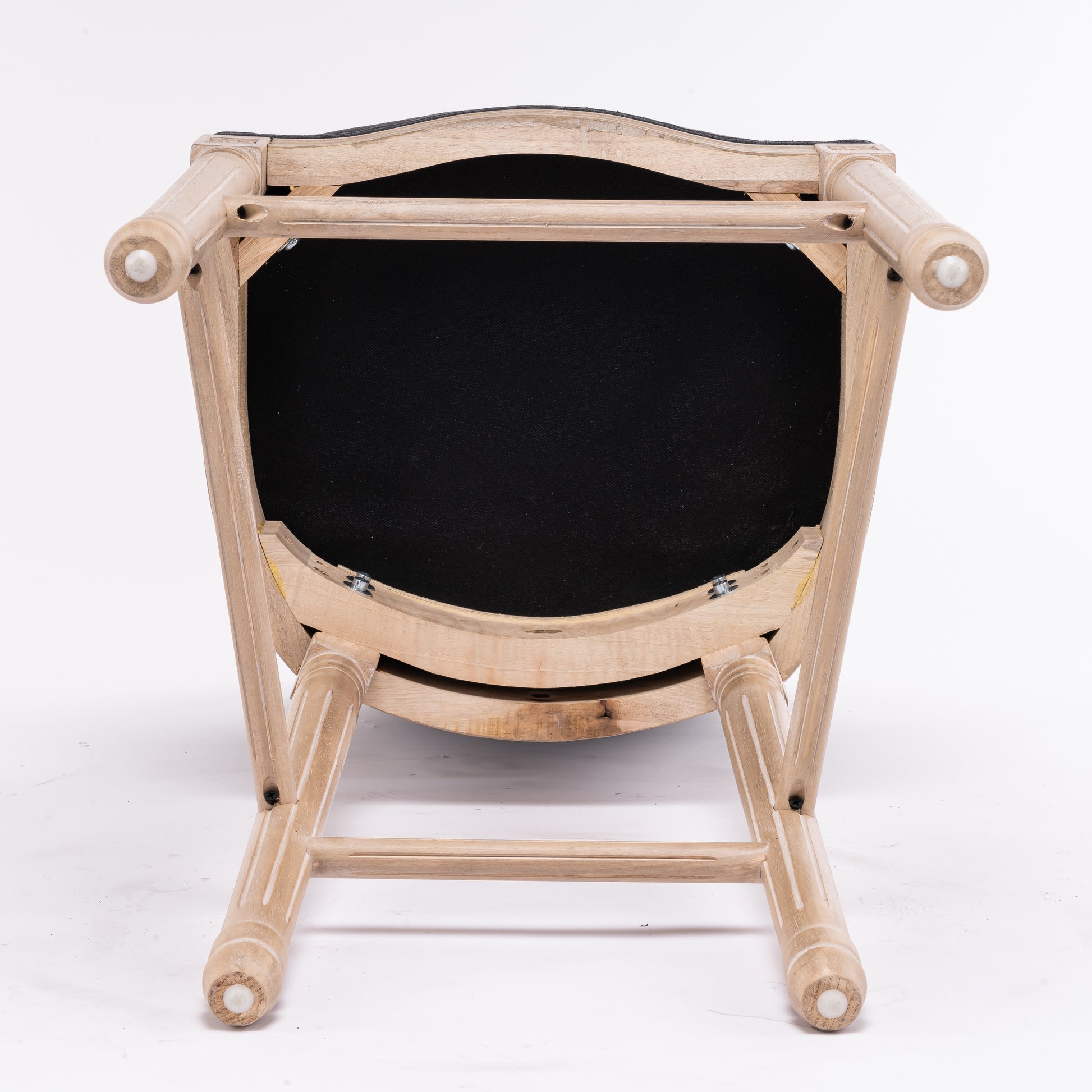 French Country Wooden Barstools With Upholstered Seatingdark Grey Set Of 2 Antique Dark Grey Fabric Solid Wood