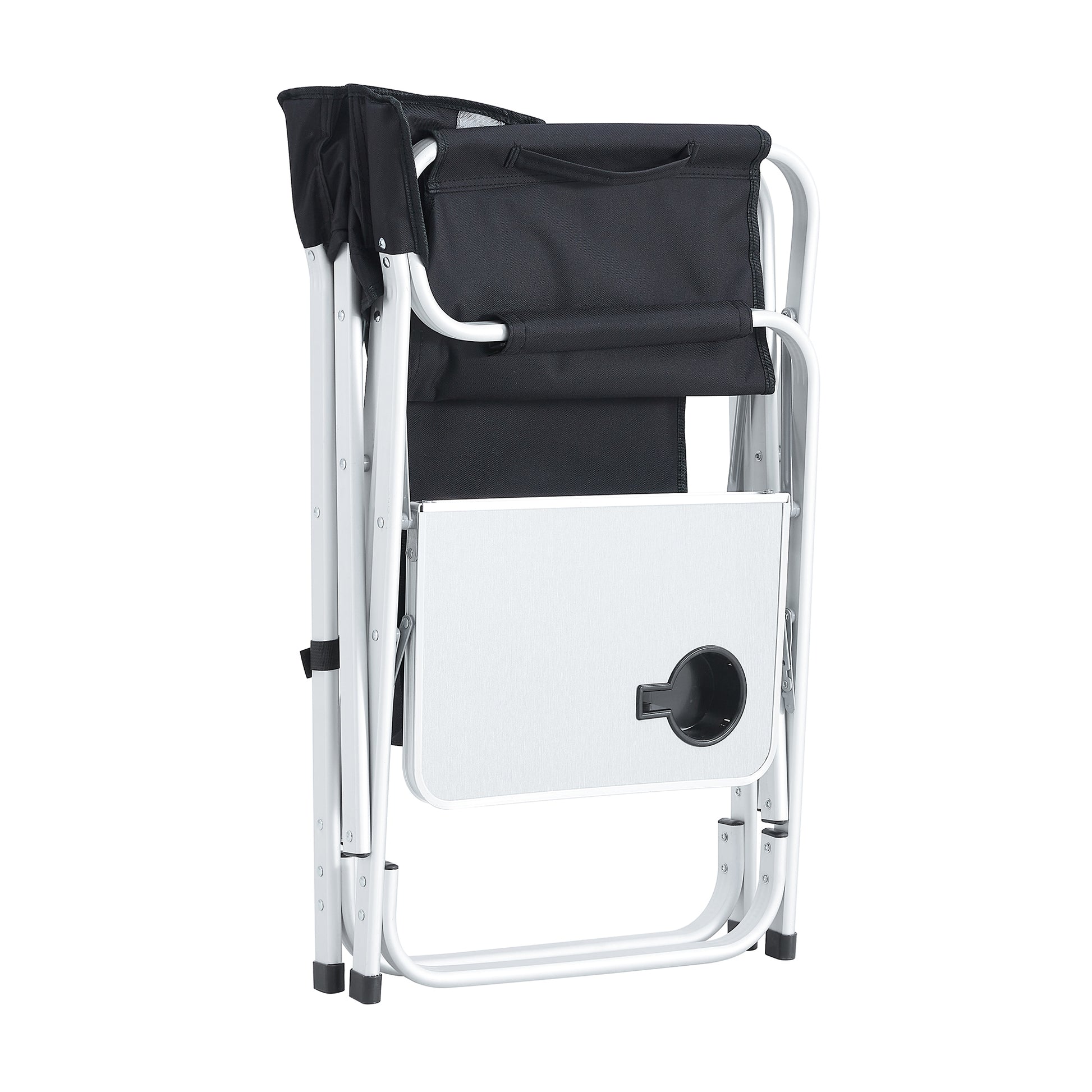 Set Of 3, Folding Outdoor Table And Chairs Set For Indoor, Outdoor Camping, Picnics, Beach,Backyard, Bbq, Party, Patio, Black Gray Black Aluminum