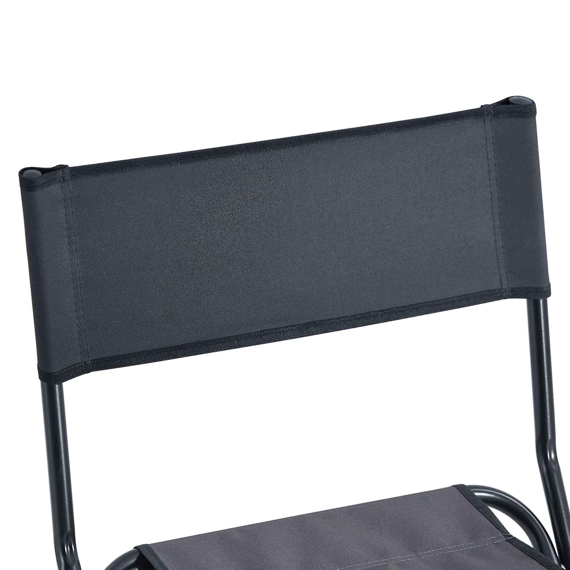Set Of 5, Folding Outdoor Table And Chair Set For Indoor, Outdoor Camping, Picnics, Beach,Backyard, Bbq, Party, Patio, Black Gray Black Gray Aluminum