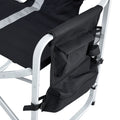 Set Of 3, Folding Outdoor Table And Chairs Set For Indoor, Outdoor Camping, Picnics, Beach,Backyard, Bbq, Party, Patio, Black Gray Black Aluminum