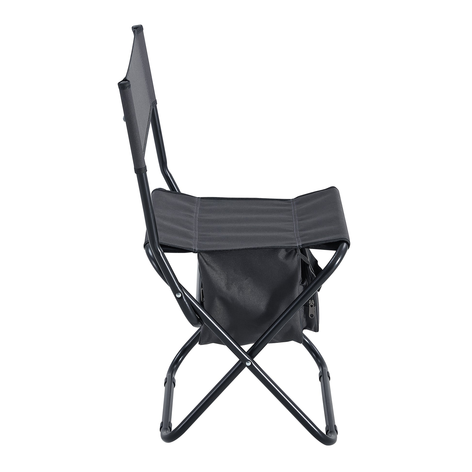 Set Of 5, Folding Outdoor Table And Chair Set For Indoor, Outdoor Camping, Picnics, Beach,Backyard, Bbq, Party, Patio, Black Gray Black Gray Aluminum