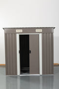 6Ft X 4Ft Outdoor Metal Storage Shed Grey Iron