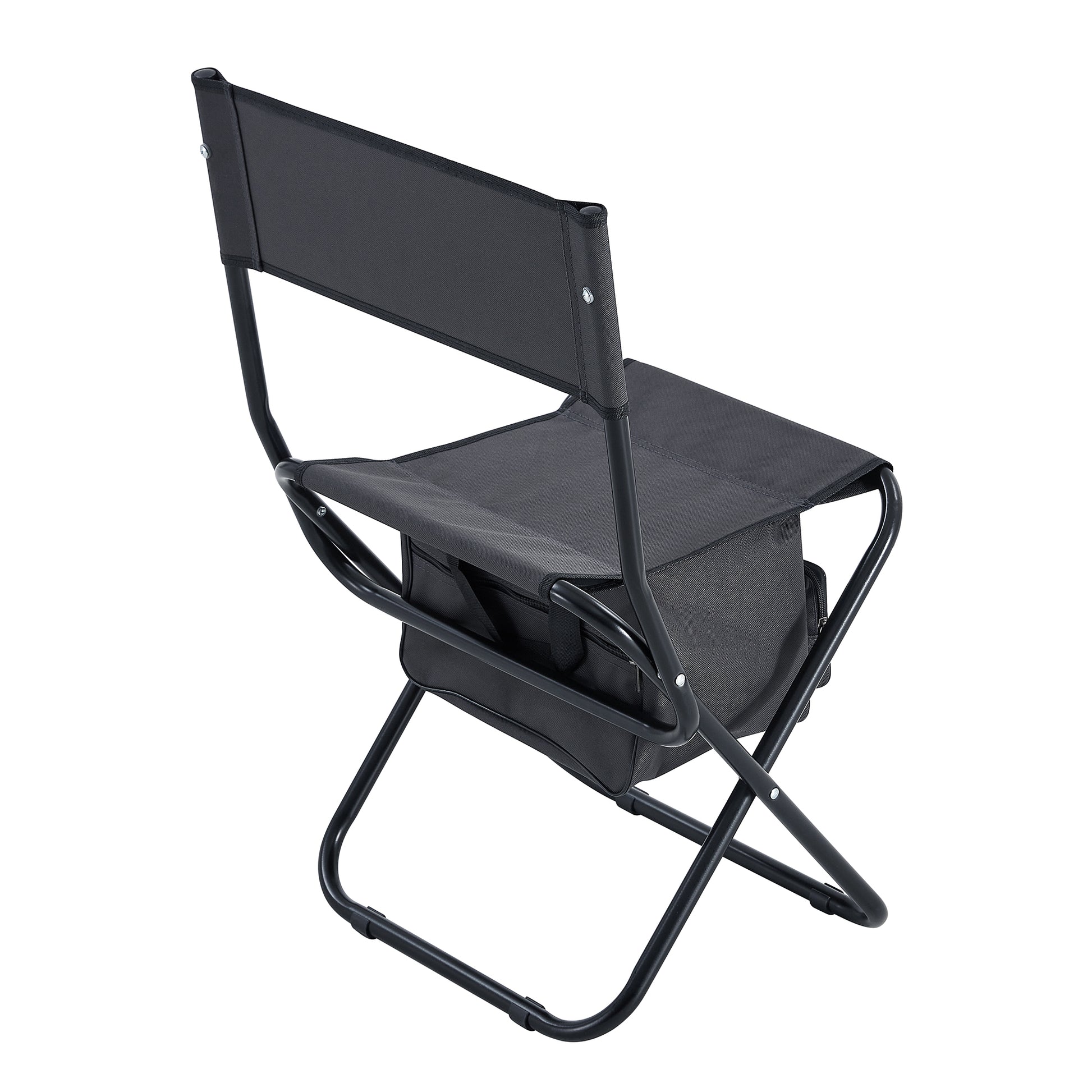 Set Of 5, Folding Outdoor Table And Chair Set For Indoor, Outdoor Camping, Picnics, Beach,Backyard, Bbq, Party, Patio, Black Gray Black Gray Aluminum