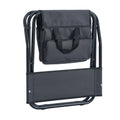 2 Piece Folding Outdoor Chair With Storage Bag, Portable Chair For Indoor, Outdoor Camping, Picnics And Fishing,Grey Gray Steel