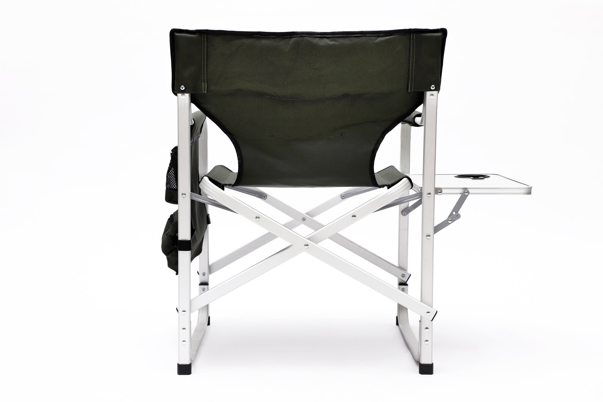 2 Piece Padded Folding Outdoor Chair With Side Table And Storage Pockets,Lightweight Oversized Directors Chair For Indoor, Outdoor Camping, Picnics And Fishing,Green Green Aluminum