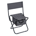 2 Piece Folding Outdoor Chair With Storage Bag, Portable Chair For Indoor, Outdoor Camping, Picnics And Fishing,Grey Gray Steel