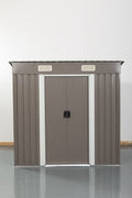6Ft X 4Ft Outdoor Metal Storage Shed Grey Iron