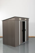 6Ft X 4Ft Outdoor Metal Storage Shed Grey Iron