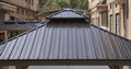 12*12Ft Patic Gazebo,Alu Gazebo With Steel Canopy,Outdoor Permanent Hardtop Gazebo Canopy For Patio, Garden, Backyard Bronze Steel