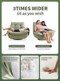 Smart Multifunction Recliner Chair Electric Grey Feather Gray Pu Pu Leather