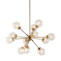 Paige 12 Light Chandelier With Oversized Globe Bulbs Gold Cotton