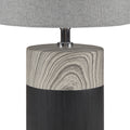 Textured Ceramic Table Lamp Black Polyester