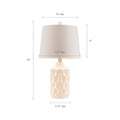 Contour Ceramic Table Lamp Ivory Cotton