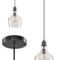 Auburn Bell Shaped Glass Pendant Bronze Cotton