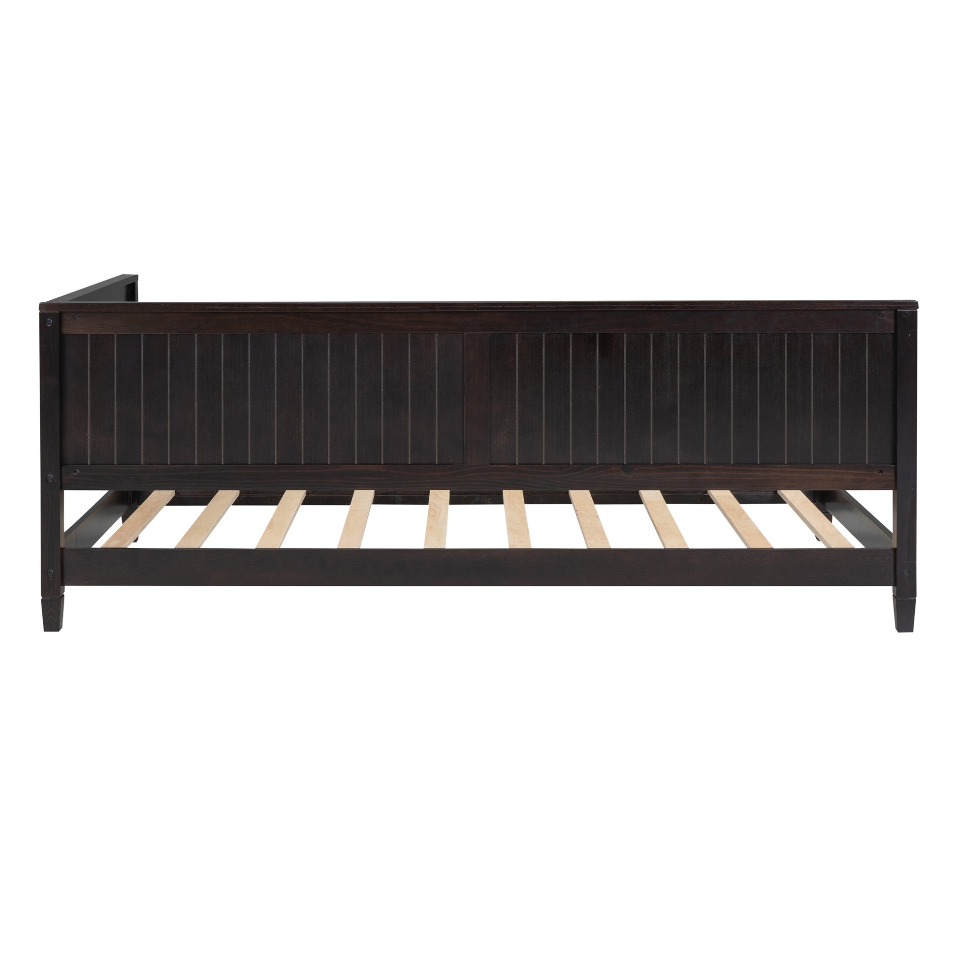 Twin Size Wood Daybed Sofa Bed, Espresso Espresso Solid Wood Mdf