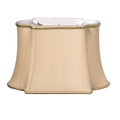 Fancy Oblong Softback Lampshade With Washer Fitter, Vintage Gold Color Natural Fabric Lampshade For Table Lamps, 10