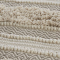 Woven Texture Stripe Bath Rug Natural Polyester