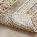 Woven Texture Stripe Bath Rug Natural Polyester