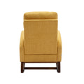 Coolmore Rocking Chair, Modern Glider Chair, Recliner Armchair With Wood Legs And Side Pocket, Nursery Rocking Accent Chair With High Back For Living Room Bedroom Yellow Linen Yellow Foam Linen